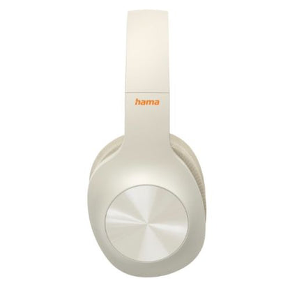 Hama Spirit Calypso Bluetooth Headset w/ Mic, Bass Boost, Foldable, Passive Noise Suppression, Up to 38hrs Battery, Beige