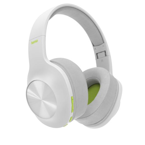 Hama Spirit Calypso Bluetooth Headset w/ Mic, Bass Boost, Foldable, Passive Noise Suppression, Up to 38hrs Battery, White