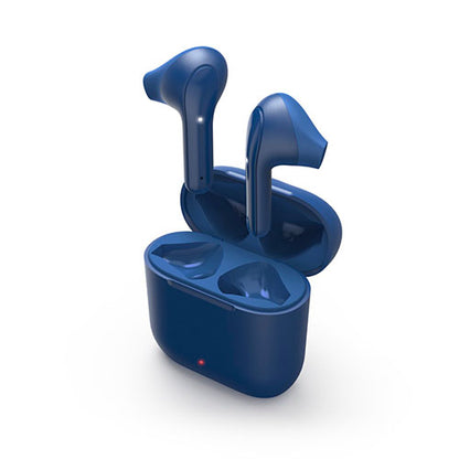 Hama Freedom Light Bluetooth Earbuds with Microphone, Touch Control, Voice Control, Charging/Carry Case Included, Blue