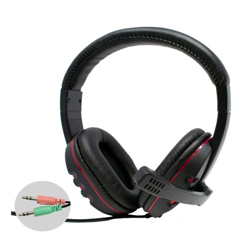 Jedel JD-032 Gaming Headset with Boom Mic, 40mm Drivers,  In-Line Volume Controls, 3.5mm Jack