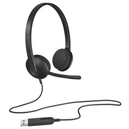 Logitech H340 Headset, Boom Microphone, Lightweight, USB, 1.8M Cable