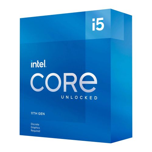 Intel Core i5-11600KF CPU, 1200, 3.9 GHz (4.9 Turbo), 6-Core, 125W, 14nm, 12MB Cache, Overclockable, Rocket Lake, No Graphics, NO HEATSINK/FAN