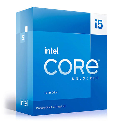 Intel Core i5-13600KF CPU, 1700, 3.5 GHz (5.3 Turbo), 14-Core, 125W (181W Turbo), 10nm, 24MB Cache, Overclockable, Raptor Lake, No Graphics, NO HEATSINK/FAN