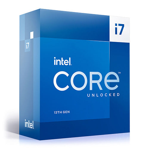 Intel Core i7-13700KF CPU, 1700, 3.4 GHz (5.4 Turbo), 16-Core, 125W (253W Turbo), 10nm, 30MB Cache, Overclockable, Raptor Lake, No Graphics, NO HEATSINK/FAN