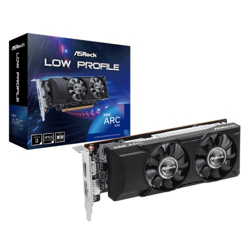 Asrock Intel Arc A310 LP 4G, PCIe4, 4GB DDR6, HDMI, DP, 2000MHz Clock, 0dB Cooling, Low Profile