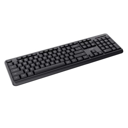 Trust TK-350 Wireless Membrane Keyboard, Spill-Proof, Silent Keys, Media Keys, Black