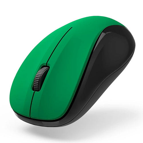 Hama MW-300 V2 Wireless Optical Mouse, 3 Buttons, Quiet, Ambidextrous, Green/Black