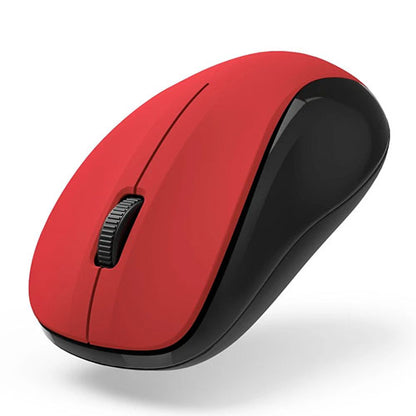 Hama MW-300 V2 Wireless Optical Mouse, 3 Buttons, Quiet, Ambidextrous, Red/Black