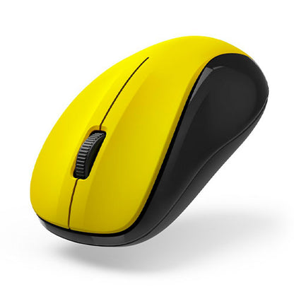 Hama MW-300 V2 Wireless Optical Mouse, 3 Buttons, Quiet, Ambidextrous, Yellow/Black