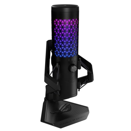 Asus ROG Carnyx USB Gaming Microphone, Studio-Grade 25mm Condenser, 192kHz/24-bit, High-Pass Filter, Pop Filter, Metal Mount, RGB Lighting