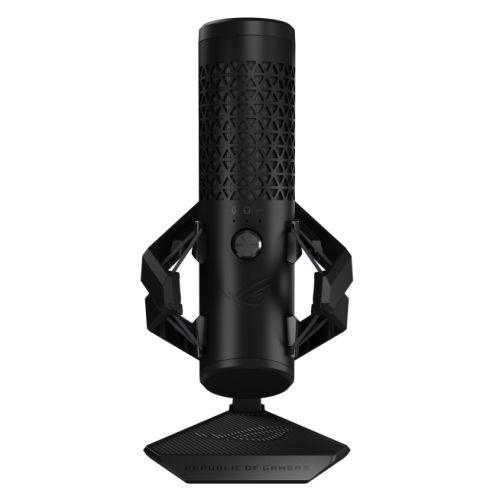 Asus ROG Carnyx USB Gaming Microphone, Studio-Grade 25mm Condenser, 192kHz/24-bit, High-Pass Filter, Pop Filter, Metal Mount, RGB Lighting, Black