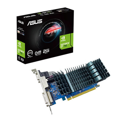 Asus GT710, 2GB DDR3, PCIe2, VGA, DVI, HDMI, Silent, 954MHz Clock, Low Profile (Bracket Included)