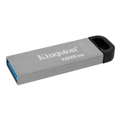 Kingston 128GB DataTraveler Kyson USB 3.2 Gen1 Memory Pen, Metal Capless Design, R/W 200/60 MB/s