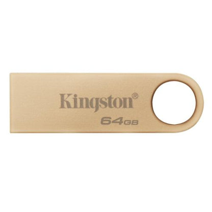 Kingston 64GB DataTraveler SE9 G3 Memory Pen, USB 3.2 Gen1 Type-A, Metal Gold Casing