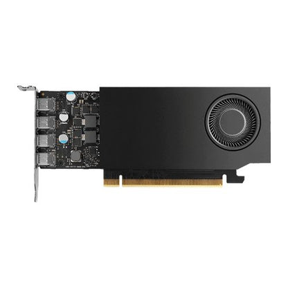 PNY RTXA400 Professional Graphics Card, 4GB DDR6, 4 miniDP 1.4 (4x DP adapters), 768 CUDA Cores, Low Profile (Bracket Included), Retail