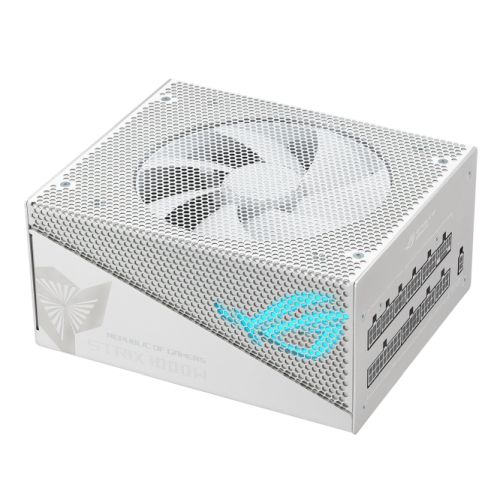 Asus ROG Strix 1000W Gold Aura Edition PSU, Fully Modular, 80+ Gold, ATX 3.0, PCIe 5.0, RGB Lighting, Lambda A+, White