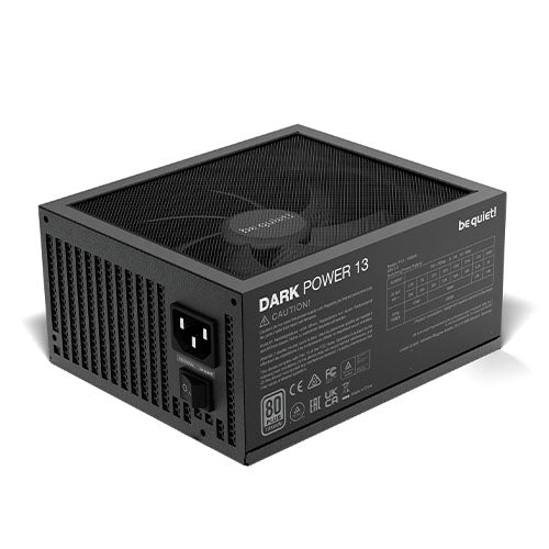 Be Quiet! 1000W Dark Power 13 PSU, Fully Modular, Fluid Dynamic Fan, 80+ Titanium, ATX 3.0, PCIe 5.0, Quad Rail, Full-Mesh PSU Front, OC Key