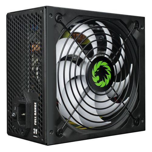 GameMax 400W GP400A PSU, Fully Wired, 12cm Fan, 80+ Bronze, Black Mesh Cables, Power Lead Not Included