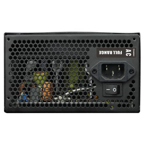 GameMax 400W GP400A PSU, Fully Wired, 12cm Fan, 80+ Bronze, Black Mesh Cables, Power Lead Not Included