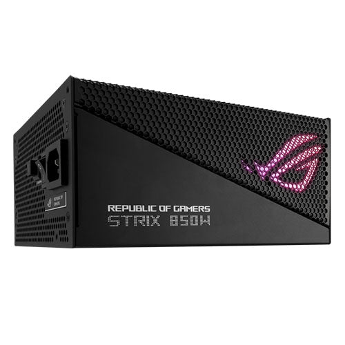 Asus ROG Strix 850W Gold Aura Edition PSU, Fully Modular, 80+ Gold, ATX 3.0, PCIe 5.0, RGB Lighting, Lambda A++