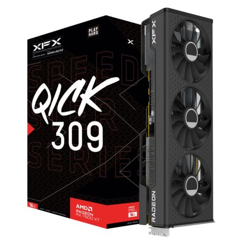 XFX RX7600 XT Speedster QICK309, 16GB DDR6, HDMI, 3 DP, 2810MHz Clock