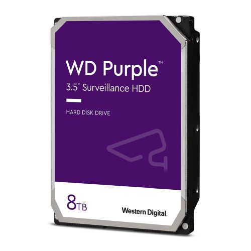 WD 3.5", 8TB, SATA3, Purple Surveillance Hard Drive, 7200RPM, 256MB Cache, OEM