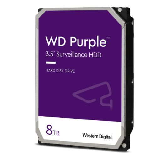 WD 3.5", 8TB, SATA3, Purple Surveillance Hard Drive, 256MB Cache, OEM
