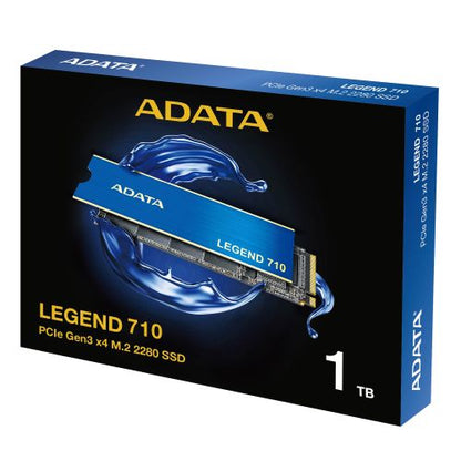 ADATA 1TB Legend 710 M.2 NVMe Gen3 SSD, M.2 2280, PCIe 3.0, 3D NAND, R/W 2400/1800 MB/s