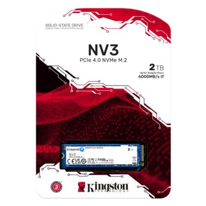 Kingston 2TB NV3 M.2 NVMe Gen4 SSD, M.2 2280, PCIe4, R/W  6000/5000 MB/s