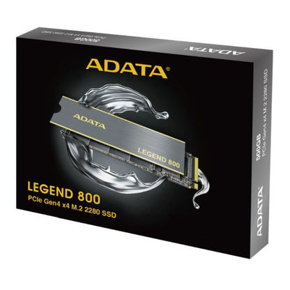 ADATA 500GB Legend 800 M.2 NVMe SSD, M.2 2280, PCIe Gen4, 3D NAND, R/W 3500/2200 MB/s, No Heatsink