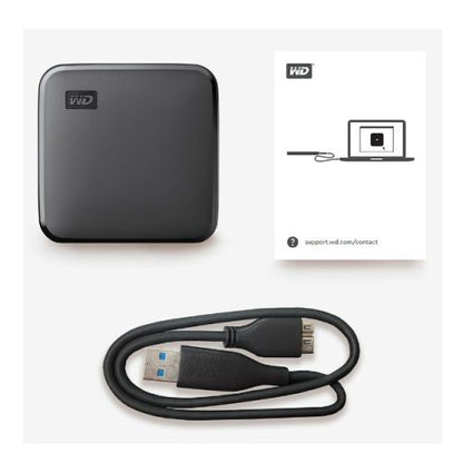 WD Elements SE 2TB Pocket Size External SSD, USB 3.2 Gen1 Type-A, Drop Resistance, Black