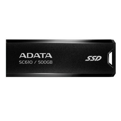 Adata SC610 500GB Pocket Size External SSD, USB 3.2 Gen2 Type-A, Capless Retractable Design, Key Ring