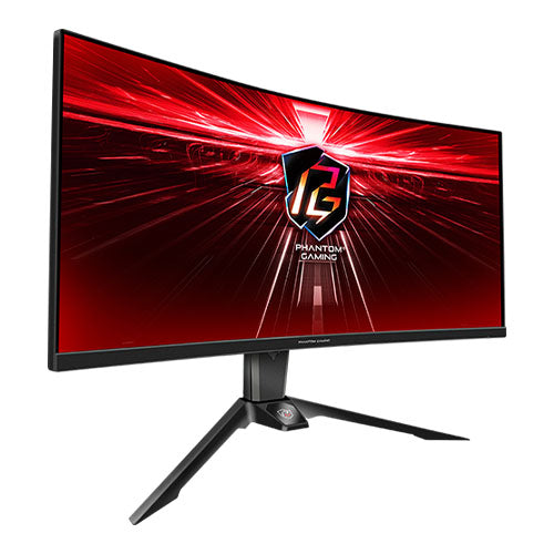 Asrock34"PhantomGamingWQHDCurvedGamingMonitor(PG34WQ15R2B),3440x1440,1ms,2HDMI,DP,165Hz,HDR400,Wi-FiAntenna,VESA