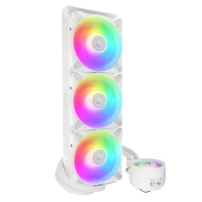 Arctic Liquid Freezer III A-RGB 420mm Liquid CPU Cooler, P14 PWM PST ARGB Fans & ARGB PWM Controlled Pump, White