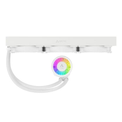 Arctic Liquid Freezer III A-RGB 420mm Liquid CPU Cooler, P14 PWM PST ARGB Fans & ARGB PWM Controlled Pump, White