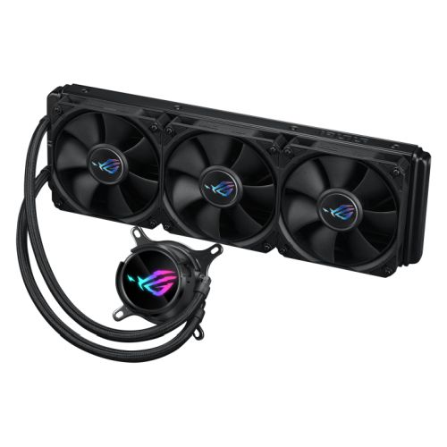 Asus ROG STRIX LC III 360 Liquid CPU Cooler, 360mm, 7th Gen v2 Asetek Pump, Customisable LCD Display, Rotatable Water Block