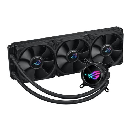 Asus ROG STRIX LC III 360 Liquid CPU Cooler, 360mm, 7th Gen v2 Asetek Pump, Customisable LCD Display, Rotatable Water Block