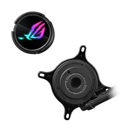 Asus ROG STRIX LC III 360 Liquid CPU Cooler, 360mm, 7th Gen v2 Asetek Pump, Customisable LCD Display, Rotatable Water Block