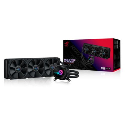 Asus ROG STRIX LC III 360 Liquid CPU Cooler, 360mm, 7th Gen v2 Asetek Pump, Customisable LCD Display, Rotatable Water Block