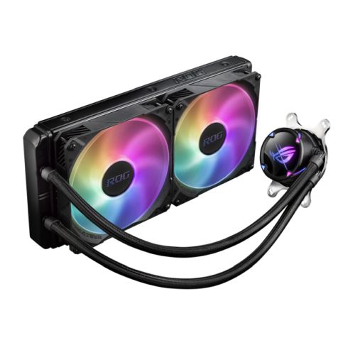 Asus ROG STRIX LC II 280 ARGB Liquid CPU Cooler, 280mm, 7th Gen Asetek Pump, 2 x ARGB PWM Fans & ARGB Pump Cover