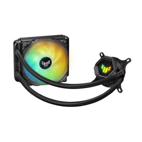 Asus TUF Gaming LC120 ARGB Liquid CPU Cooler, 120mm Radiator, ARGB Pump Head, 1 x ARGB PWM Fan