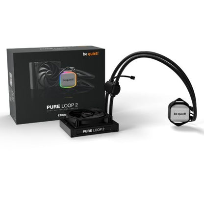 Be Quiet! Pure Loop 2 120mm Liquid CPU Cooler, 1x Pure Wings 3 PWM Fans, ARGB Cooling Block