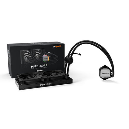 Be Quiet! Pure Loop 2 280mm Liquid CPU Cooler, 2x Pure Wings 3 PWM Fans, ARGB Cooling Block