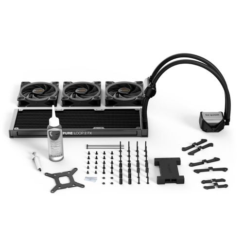 Be Quiet! Pure Loop 2 FX RGB 360mm Liquid CPU Cooler, 3 x 12cm Light Wings ARGB Fans, ARGB PWM Hub