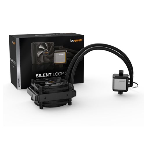 Be Quiet! Silent Loop 2 120mm ARGB Liquid CPU Cooler, Dampened & Adjustable Pump, 2 x 12cm Silent Wings 3 PWM Fans