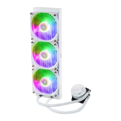 Cooler Master MasterLiquid 360L Core ARGB 360mm Liquid CPU Cooler, 3x ARGB PWM Fans, RGB Pump Head, White