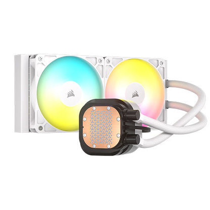 Corsair NAUTILUS 240 RS ARGB Liquid CPU Cooler, RS120 ARGB Magnetic Dome Fans, RGB Pump, Daisy-Chain Connections, White