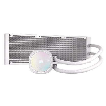 Corsair NAUTILUS 240 RS ARGB Liquid CPU Cooler, RS120 ARGB Magnetic Dome Fans, RGB Pump, Daisy-Chain Connections, White