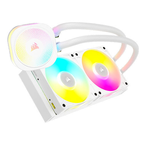 Corsair iCUE LINK TITAN 360 RX RGB Liquid CPU Cooler, RX120 RGB Magnetic Dome Fans, 20 LED Pump Head, iCUE LINK Hub Included, White