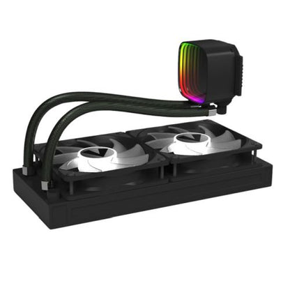 Vida Aquilo 240mm ARGB Liquid CPU Cooler, 2x ARGB PWM Fans, Infinity Mirror RGB Pump Head, Black